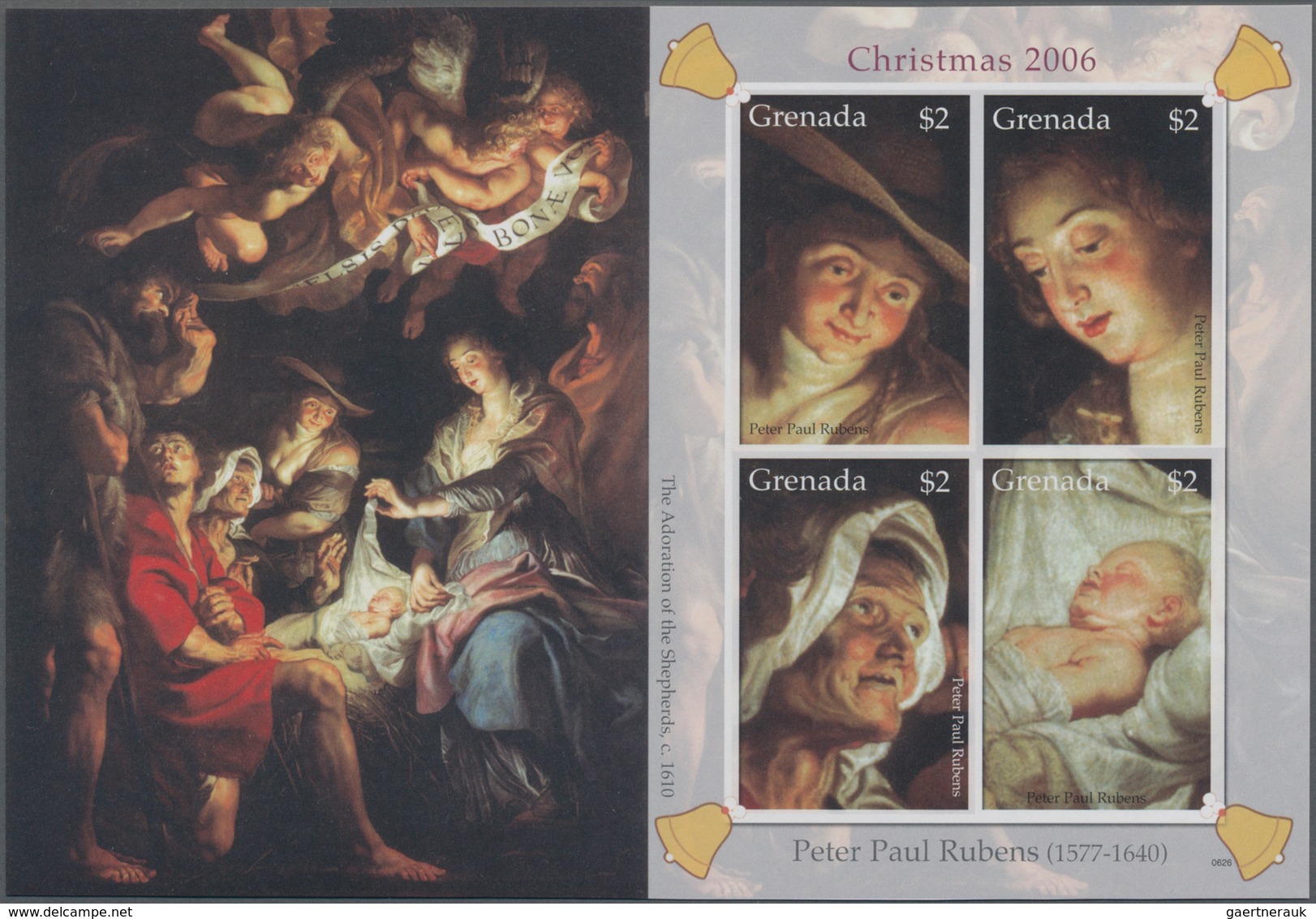 Thematik: Malerei, Maler / Painting, Painters: 2006, GRENADA: Christmas 'paintings From Peter Paul R - Sonstige & Ohne Zuordnung