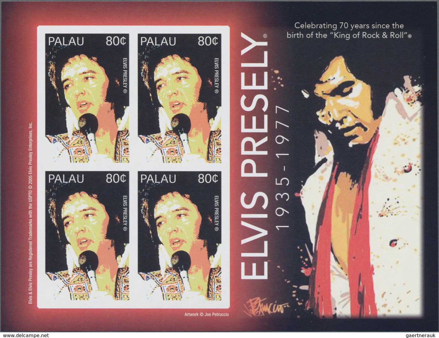 Thematik: Musik / Music: 2005, Palau. IMPERFORATE Miniature Sheet Of 4 For The Issue "70th Birthday - Musik