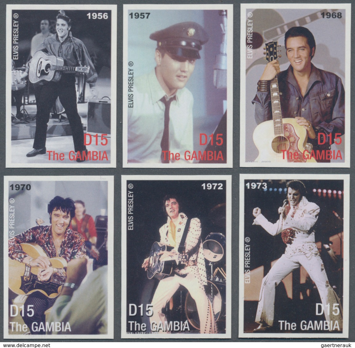 Thematik: Musik / Music: 2005, The Gambia. Complete Set "70th Birthday Of Elvis Presley" (6 Values) - Musik