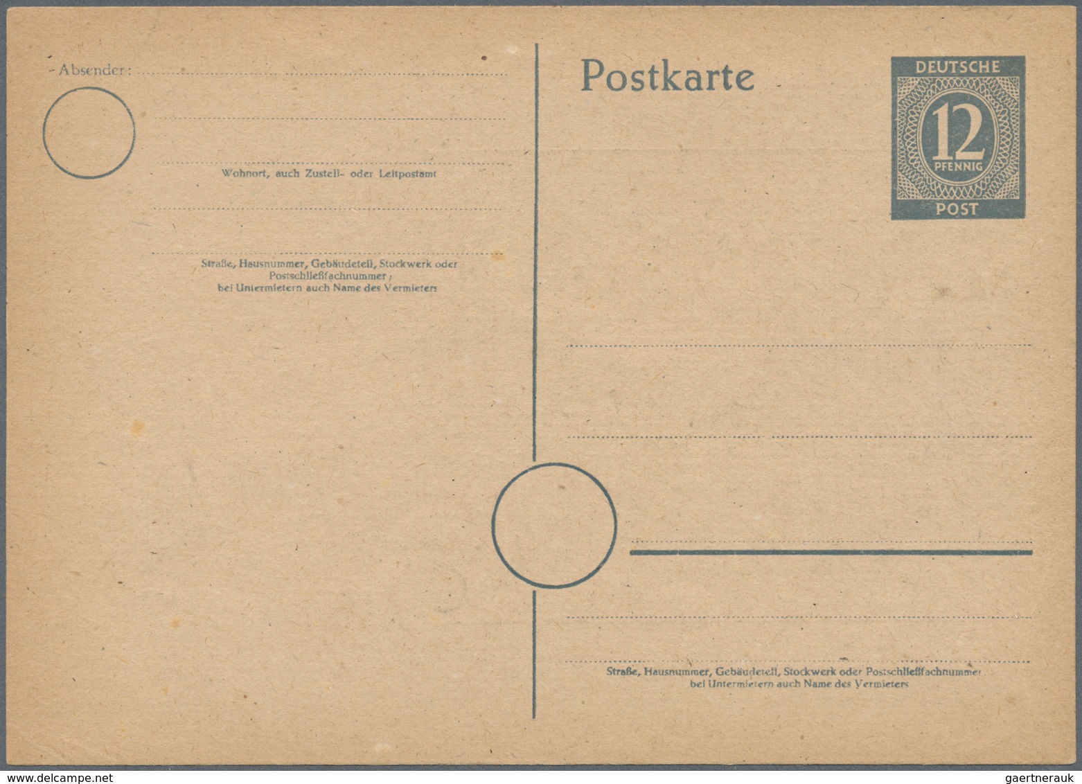 Thematik: Musik-Komponisten / Music-composers: 1946. Postkarte 12 Pf Ziffer Mit Rs. Bild-Zudruck "Fr - Music