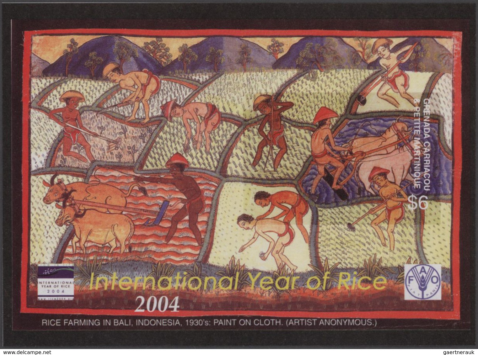 Thematik: Nahrung / Food: 2005, GRENADA-CARRIACOU: International Year Of Rice Complete Set Of Six In - Food