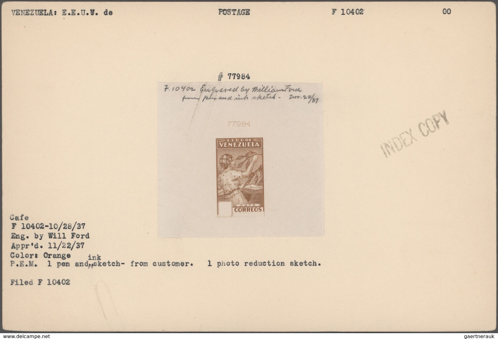 Thematik: Nahrung-Kaffee / Food-coffee: 1938, VENEZUELA: Coffee Harvesting 3bol. IMPERFORATE PROOF ( - Food