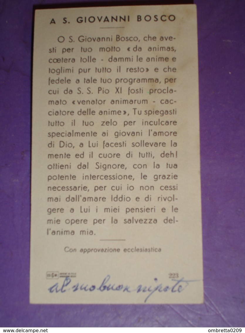 N°223 Ed.G Mi - S.GIOVANNI BOSCO - Santino Vecchio - EGIM - Santini