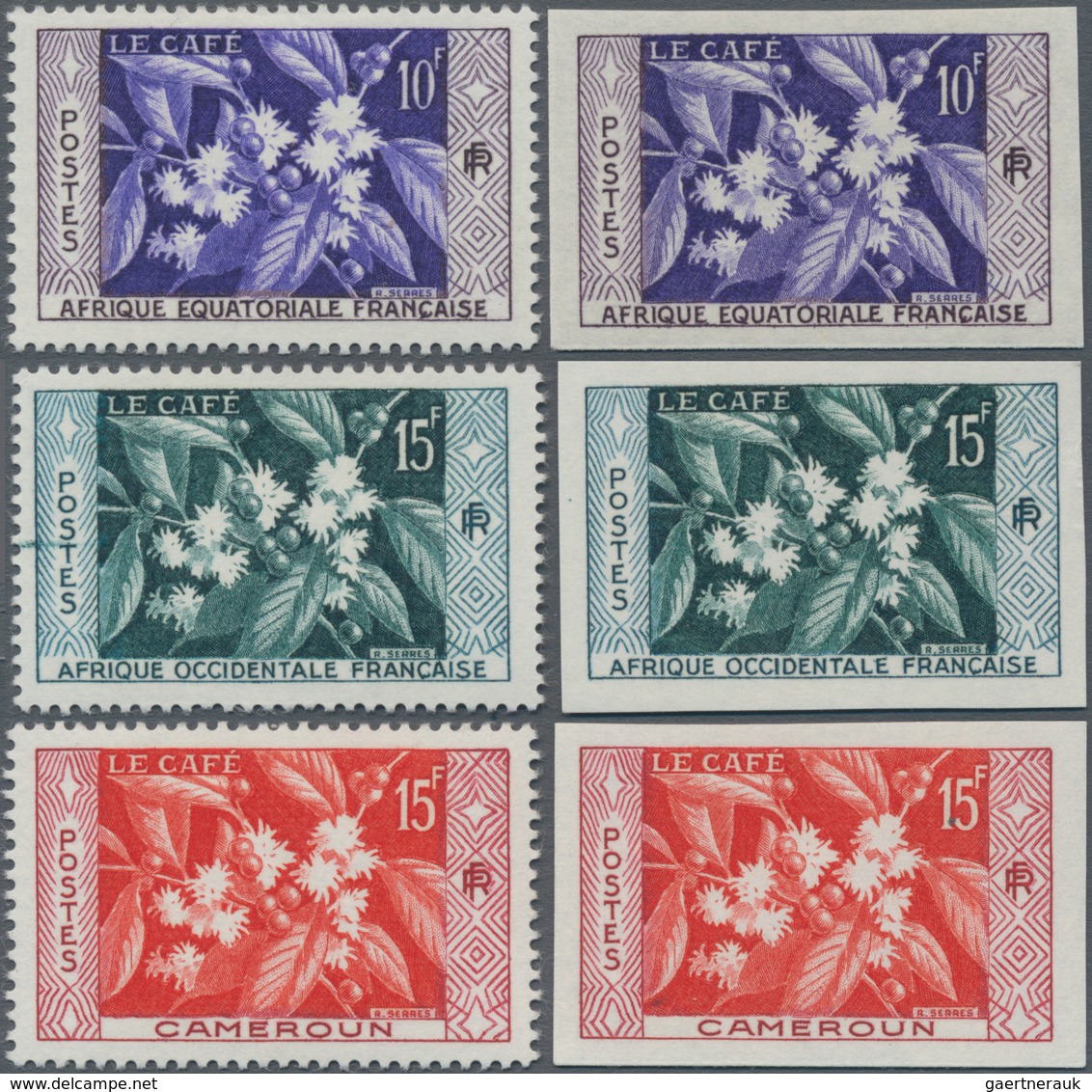Thematik: Nahrung-Kaffee / Food-coffee: 1956, FRENCH COLONIES: Definitive Issue 'Coffee Plant' From - Ernährung