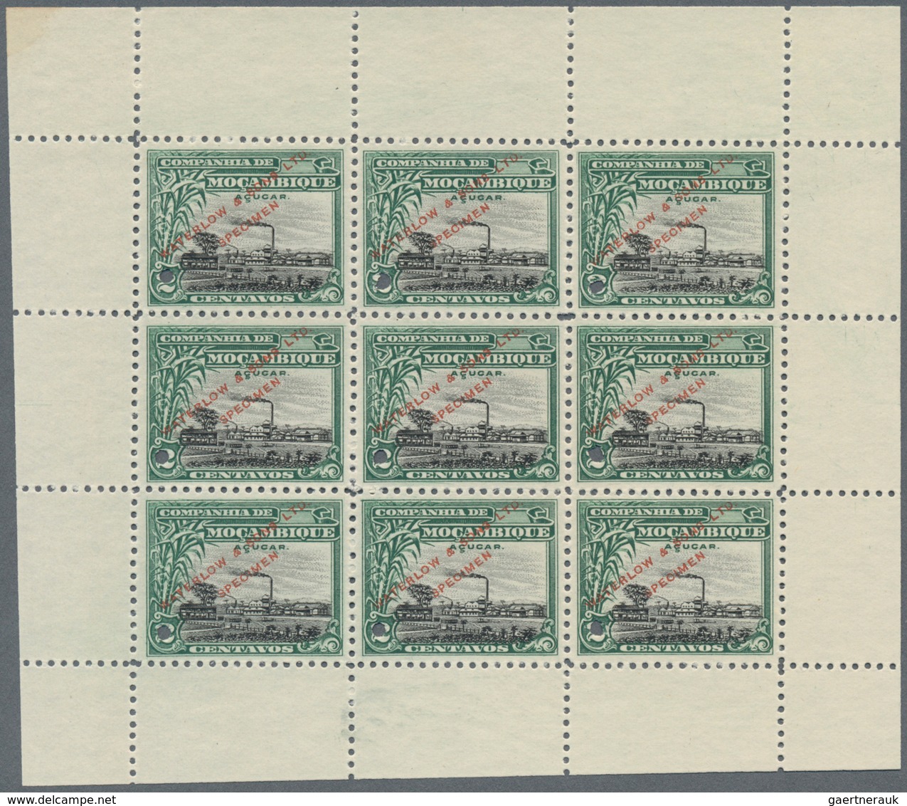 Thematik: Nahrung-Zucker / Food-sugar: 1925, MOCAMBIQUE-COMPANY: Definitive Issue 2c. 'Sugar Refiner - Ernährung