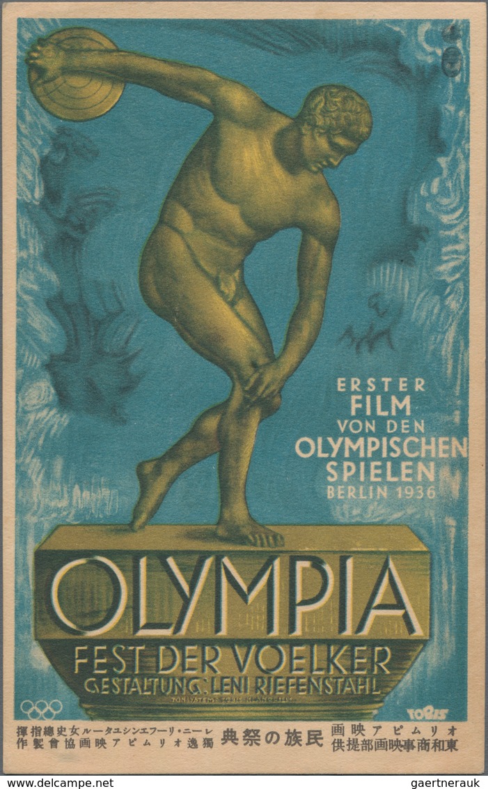 Thematik: Olympische Spiele / Olympic Games: 1936, Berlin Olympics: Two Japanese Advertizing Postcar - Other & Unclassified