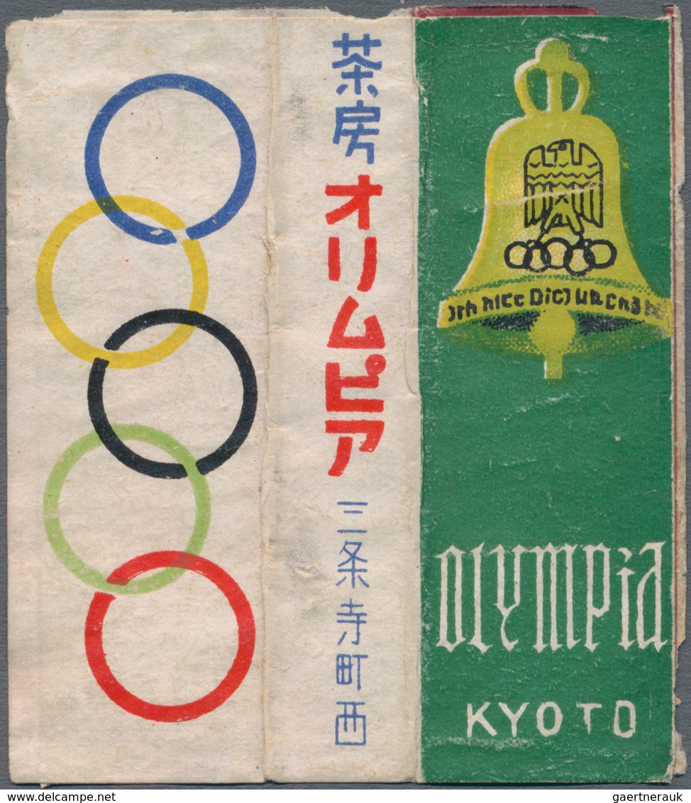 Thematik: Olympische Spiele / Olympic Games: 1937, XII Olympiad Tokyo 1940: Matchbox Labels (4, Inc. - Other & Unclassified