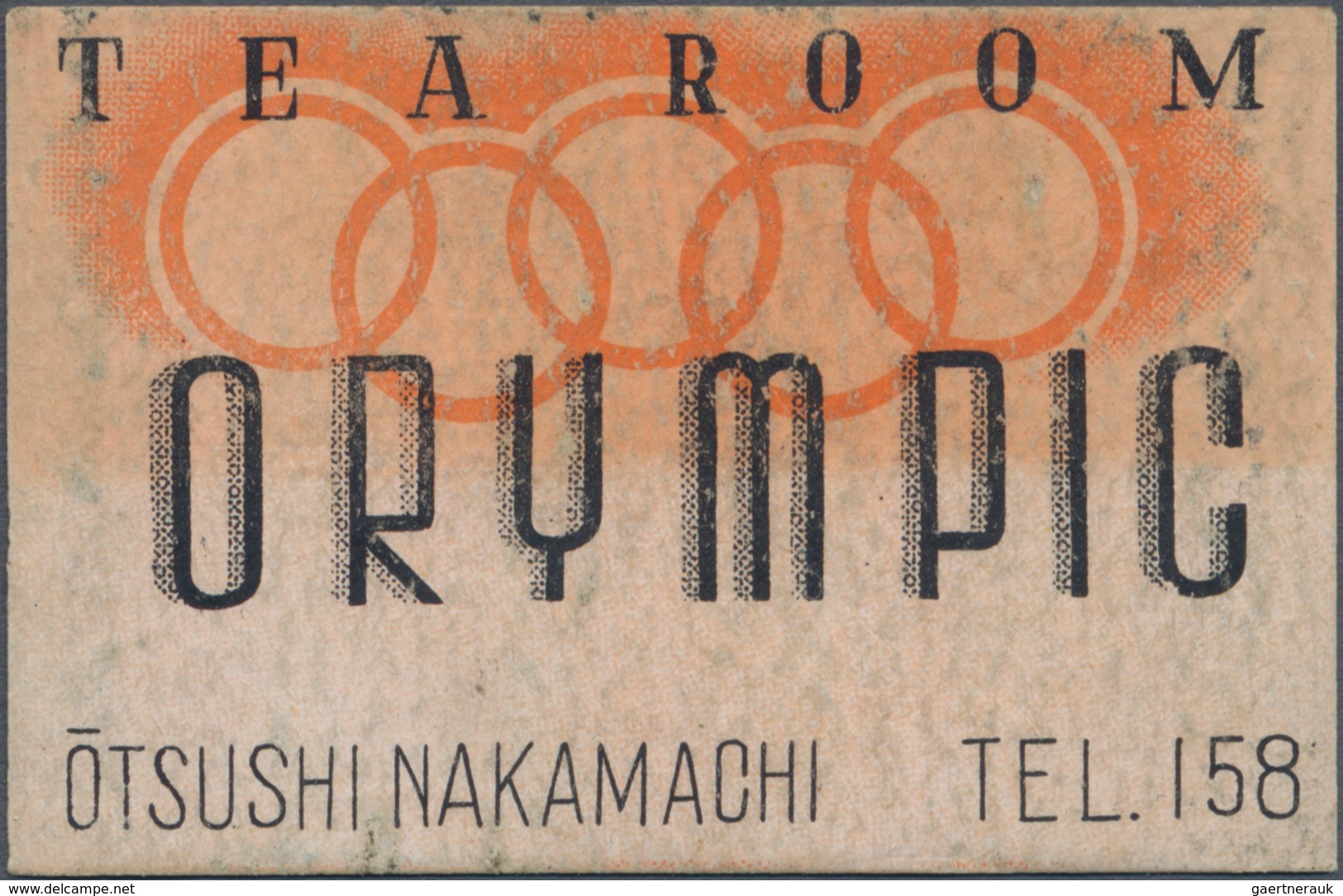 Thematik: Olympische Spiele / Olympic Games: 1937, XII Olympiad Tokyo 1940: Matchbox Labels (5, Inc. - Sonstige & Ohne Zuordnung