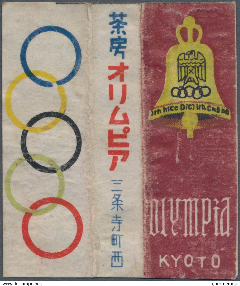 Thematik: Olympische Spiele / olympic games: 1937, XII Olympiad Tokyo 1940: matchbox labels (5, inc.