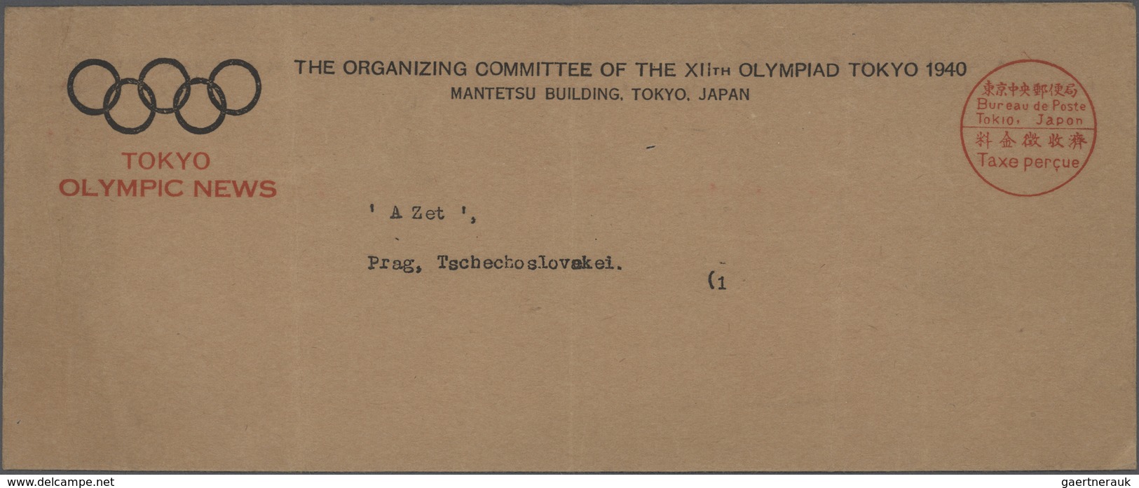 Thematik: Olympische Spiele / Olympic Games: 1940, XIIth Olympiad Tokyo: Organizing Committee Bullet - Other & Unclassified