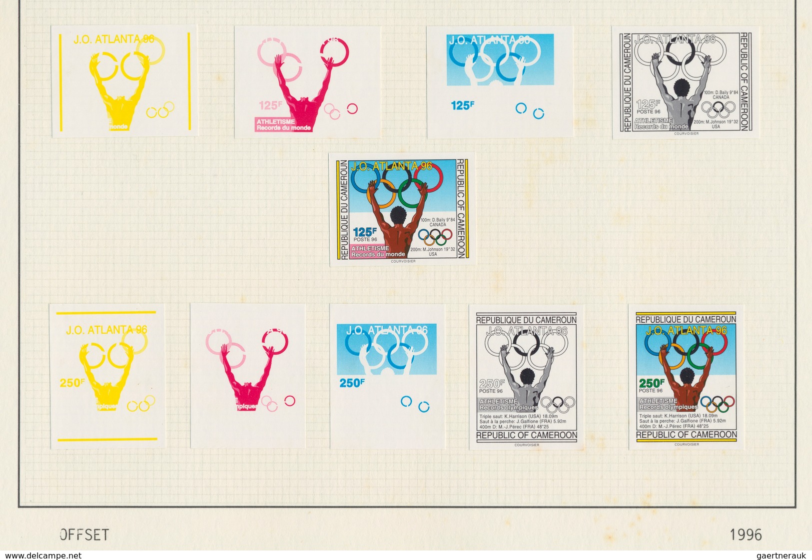 Thematik: Olympische Spiele / Olympic Games: 1992/1996, African Countries. Lot Containing Progressiv - Sonstige & Ohne Zuordnung