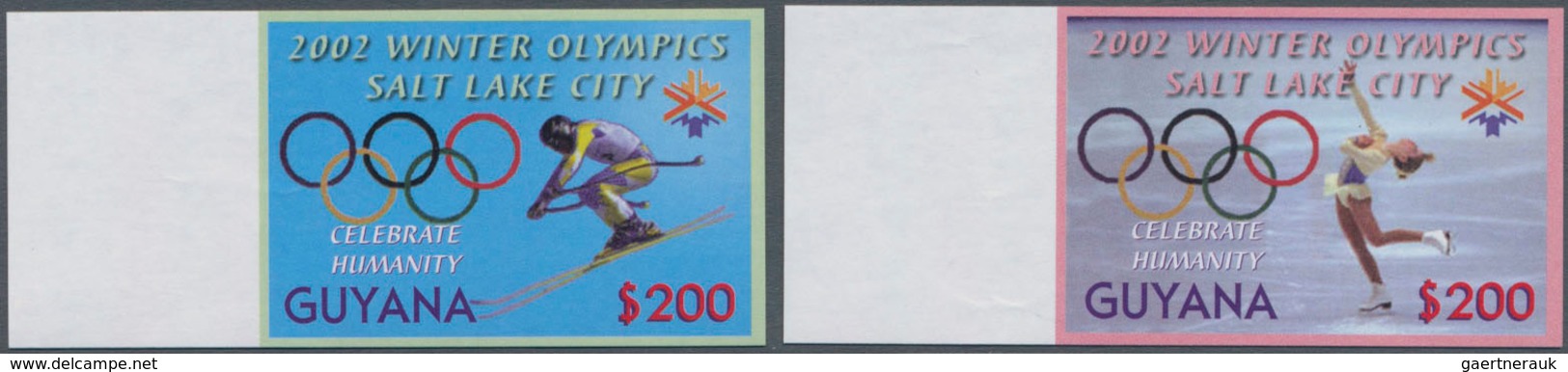 Thematik: Olympische Spiele / Olympic Games: 2002, GUYANA: Winter Olympics Salt Lake City Complete S - Other & Unclassified