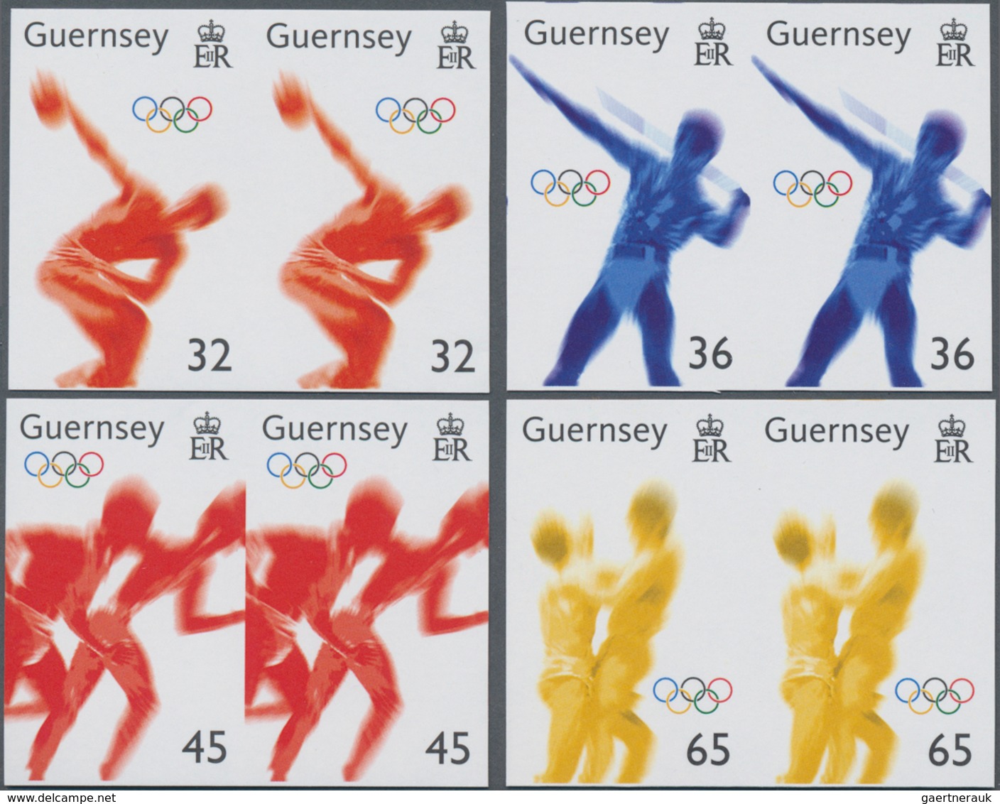 Thematik: Olympische Spiele / Olympic Games: 2004, GUERNSEY: Summer Olympics Athens Complete Set Of - Sonstige & Ohne Zuordnung