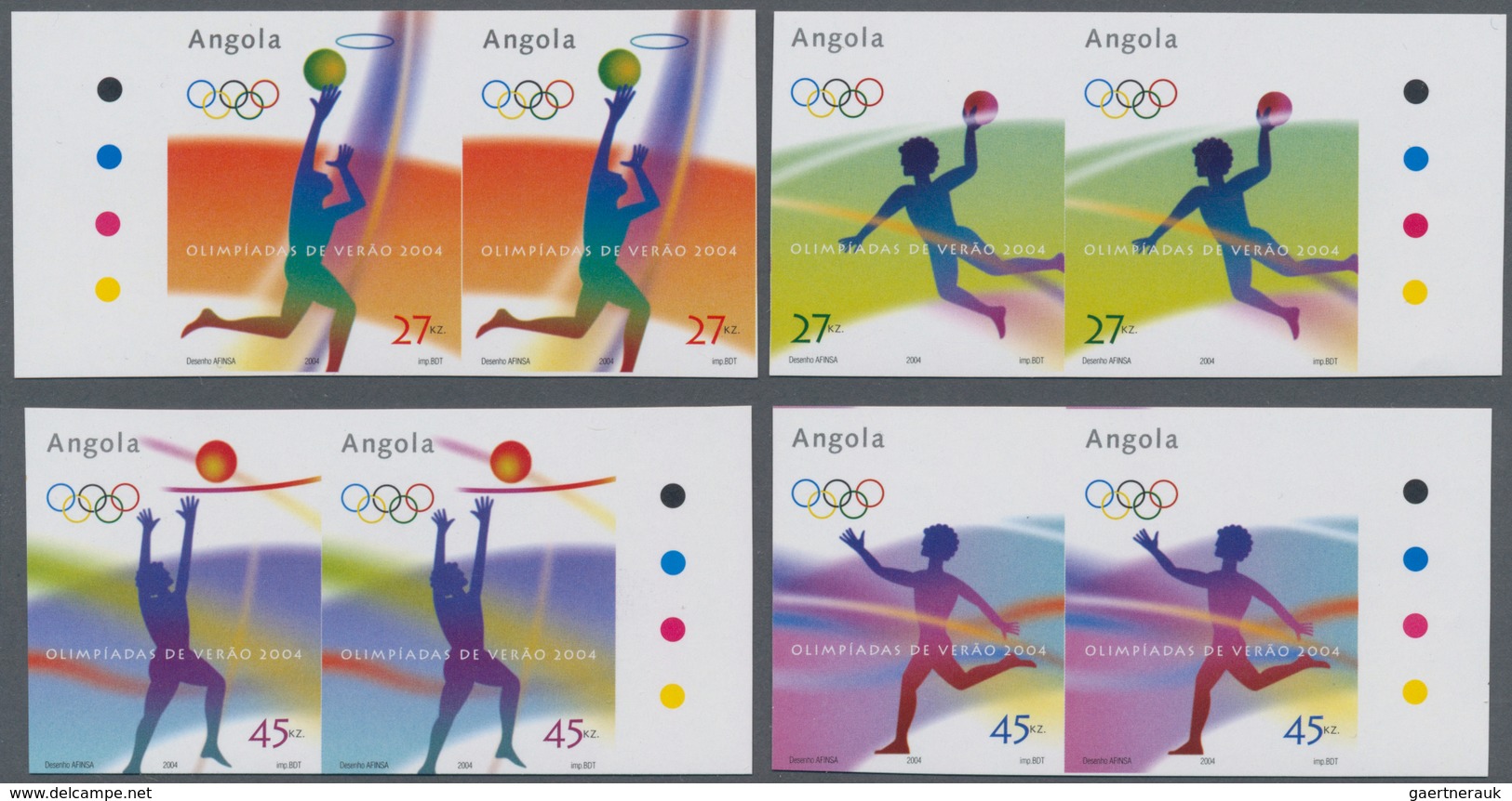 Thematik: Olympische Spiele / Olympic Games: 2004, ANGOLA: Summer Olympics Athens Complete Set Of Fo - Sonstige & Ohne Zuordnung
