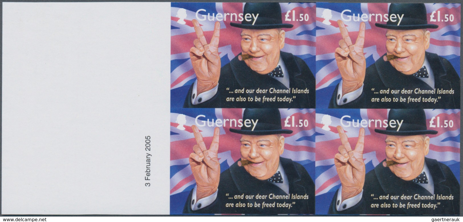 Thematik: Persönlichkeiten - Churchill / Personalities - Churchill: 2005, GUERNSEY: Events In WWII £ - Sir Winston Churchill