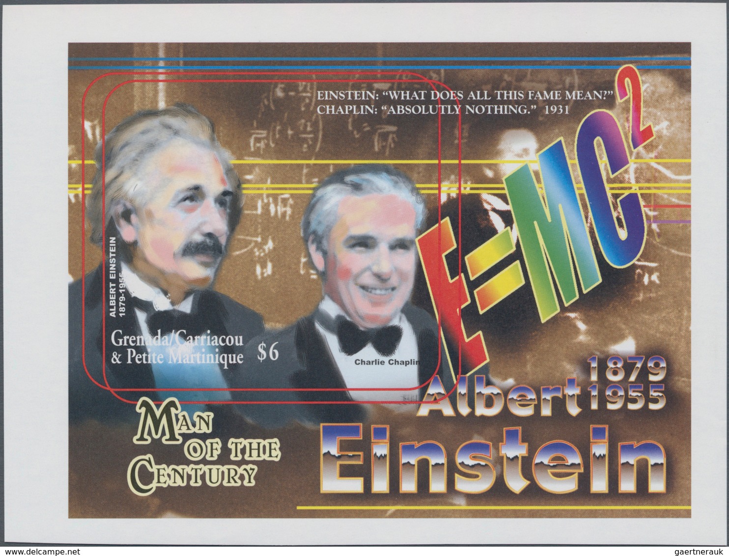 Thematik: Persönlichkeiten - Einstein / Personalities - Einstein: 2000, GRENADA-CARRIACOU: Man Of Th - Albert Einstein