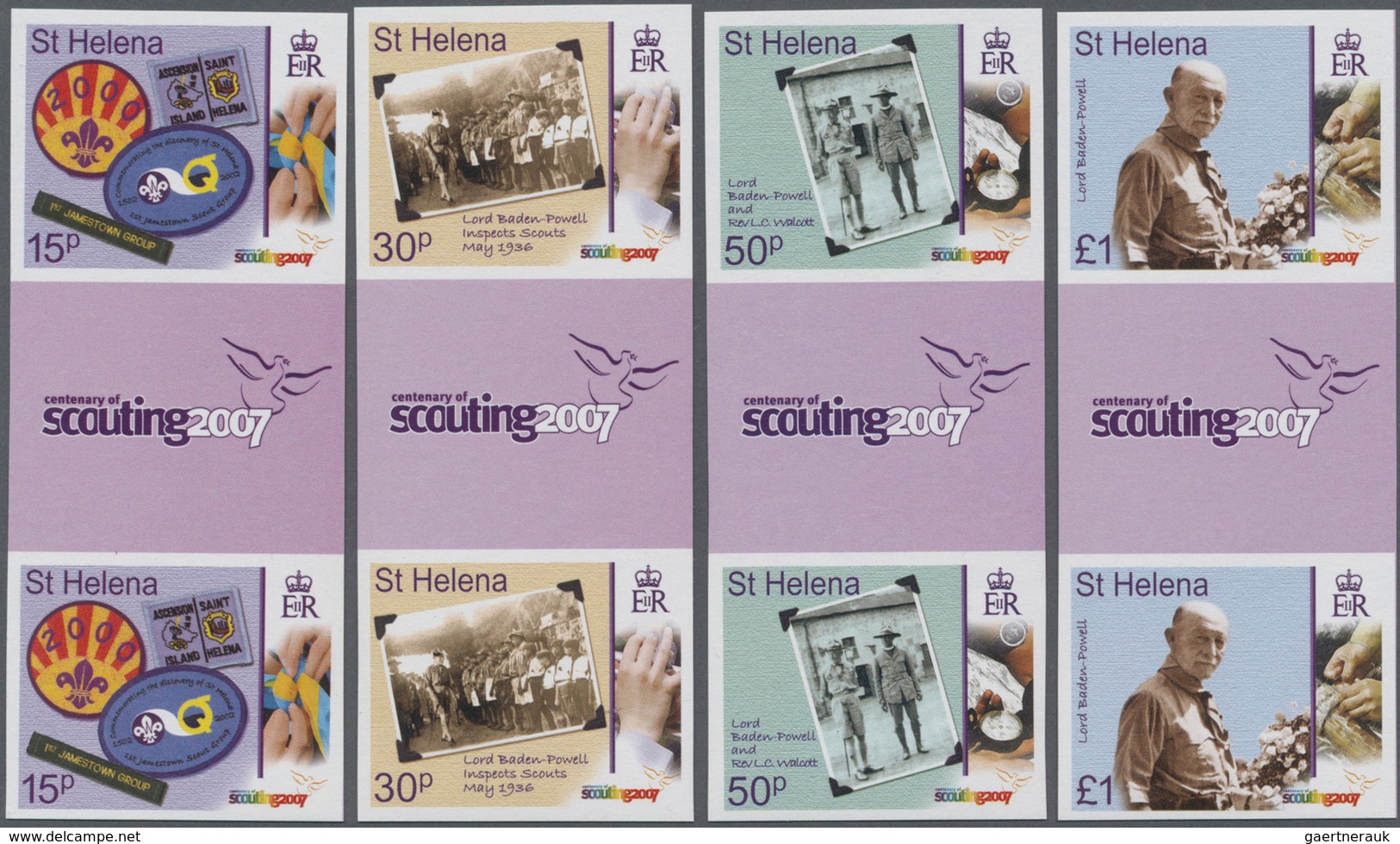 Thematik: Pfadfinder / Boy Scouts: 2007, ST. HELENA: Centenary Of Scouting Complete Set Of Four In V - Other & Unclassified