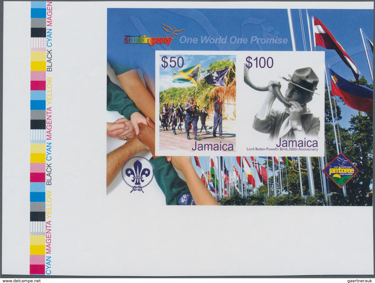Thematik: Pfadfinder / Boy Scouts: 2007, JAMAICA: Centenary Of Scouting Complete Set Of Four In Vert - Other & Unclassified