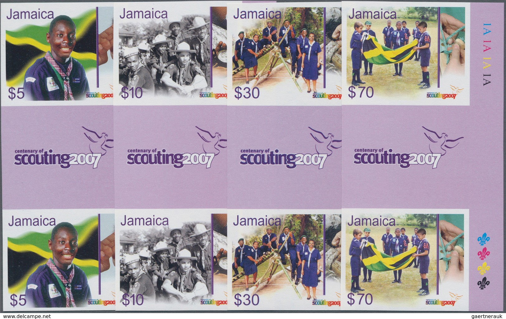 Thematik: Pfadfinder / Boy Scouts: 2007, JAMAICA: Centenary Of Scouting Complete Set Of Four In Vert - Sonstige & Ohne Zuordnung