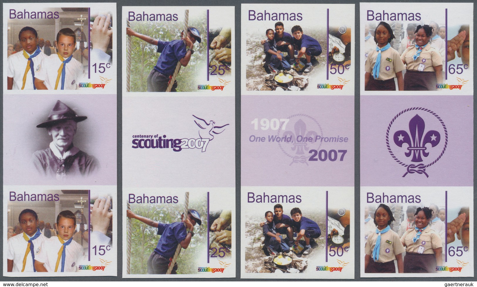 Thematik: Pfadfinder / Boy Scouts: 2007, Bahamas. Complete Set "100 Years Scout Movement" (4 Values) - Other & Unclassified