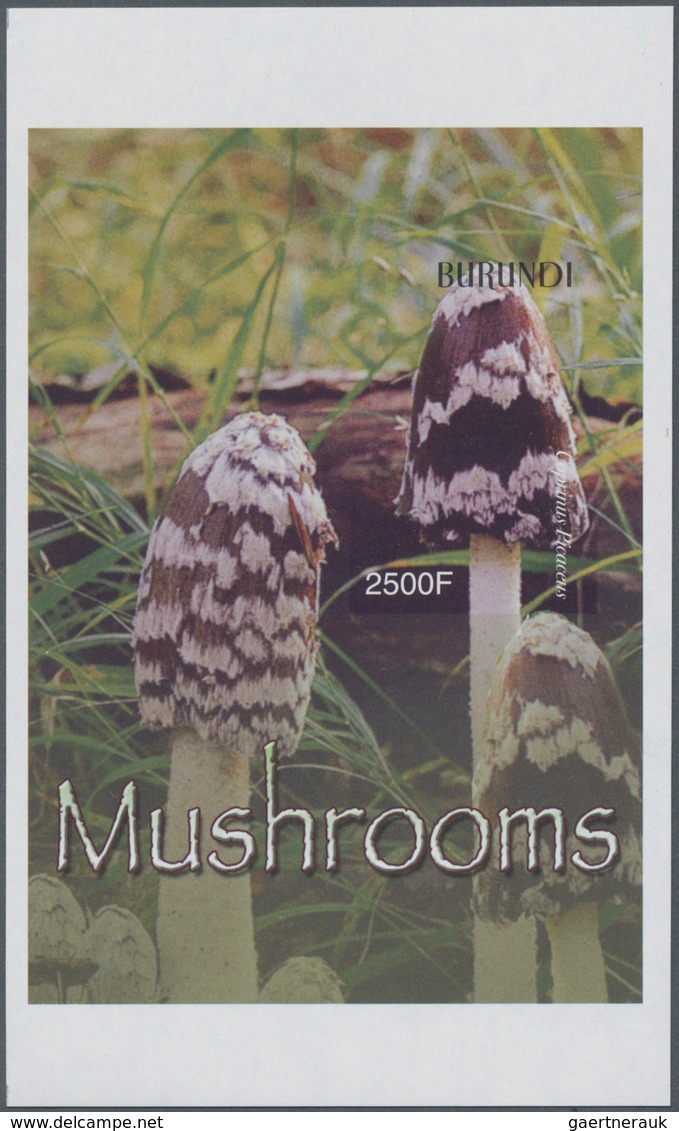 Thematik: Pilze / Mushrooms: 2004, BURUNDI: Mushrooms Complete Set Of Six In An IMPERFORATE Sheetlet - Mushrooms
