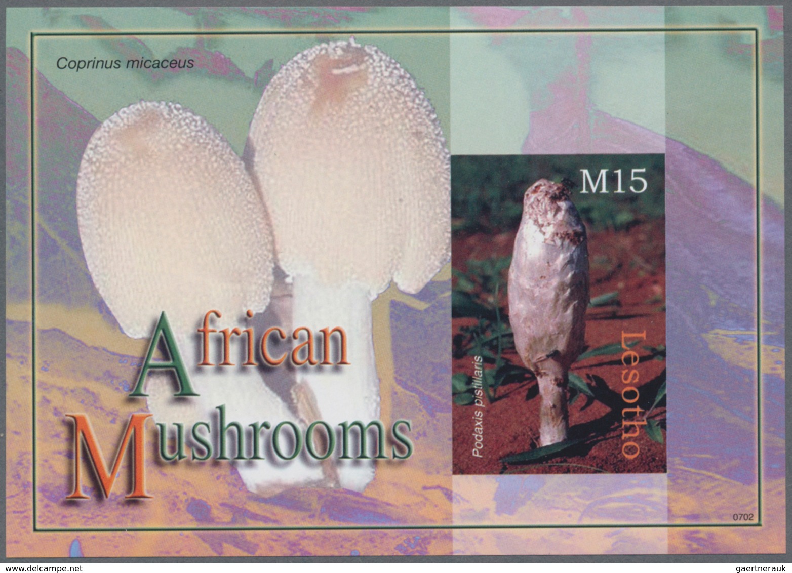 Thematik: Pilze / Mushrooms: 2007, LESOTHO: Mushrooms Complete IMPERFORATE Set Of Four From Lower Le - Pilze