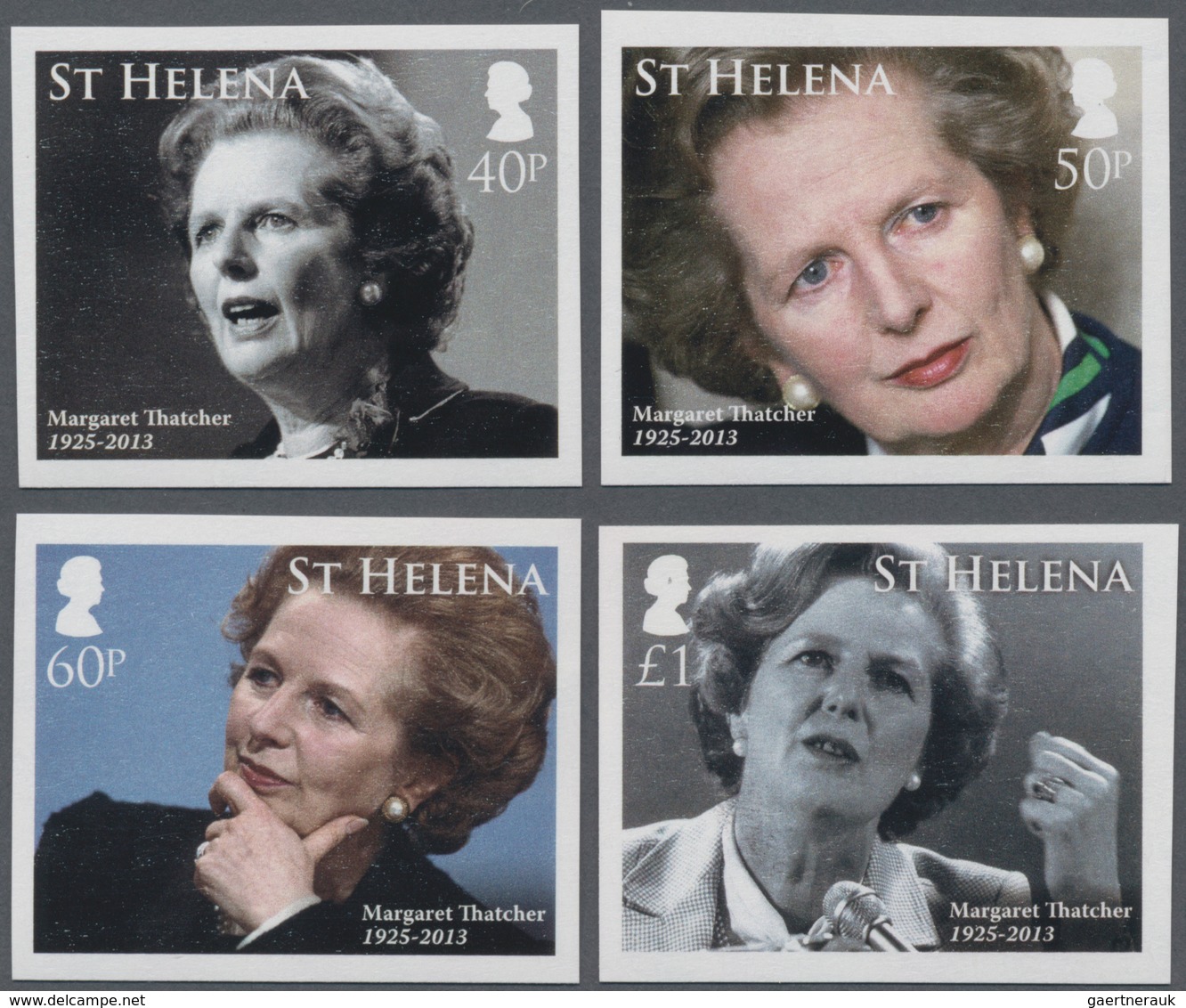 Thematik: Politik / Politics: 2013, ST. HELENA: Death Of Margaret Thatcher Complete IMPERFORATE Set - Unclassified