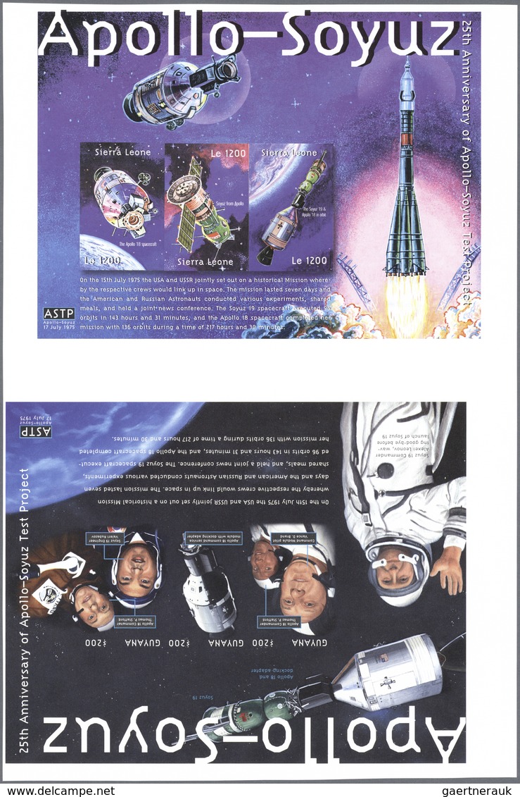 Thematik: Raumfahrt / Astronautics: 2000, SIERRA LEONE And GUYANA: 25th Anniversary Of Apollo-Soyuz - Sonstige & Ohne Zuordnung