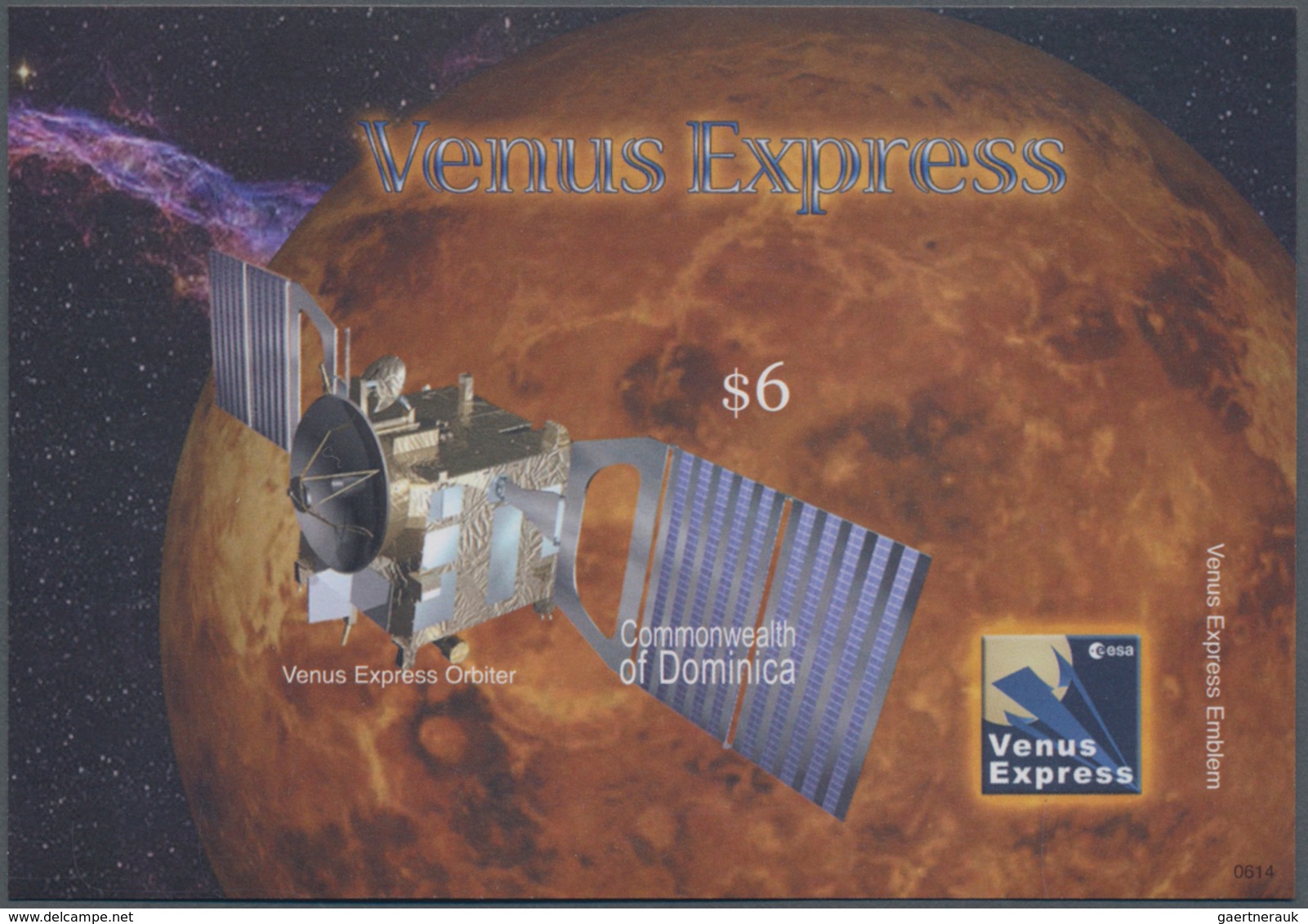 Thematik: Raumfahrt / Astronautics: 2006, Dominica. Imperforate Souvenir Sheet (1 Value) Showing "Ve - Sonstige & Ohne Zuordnung