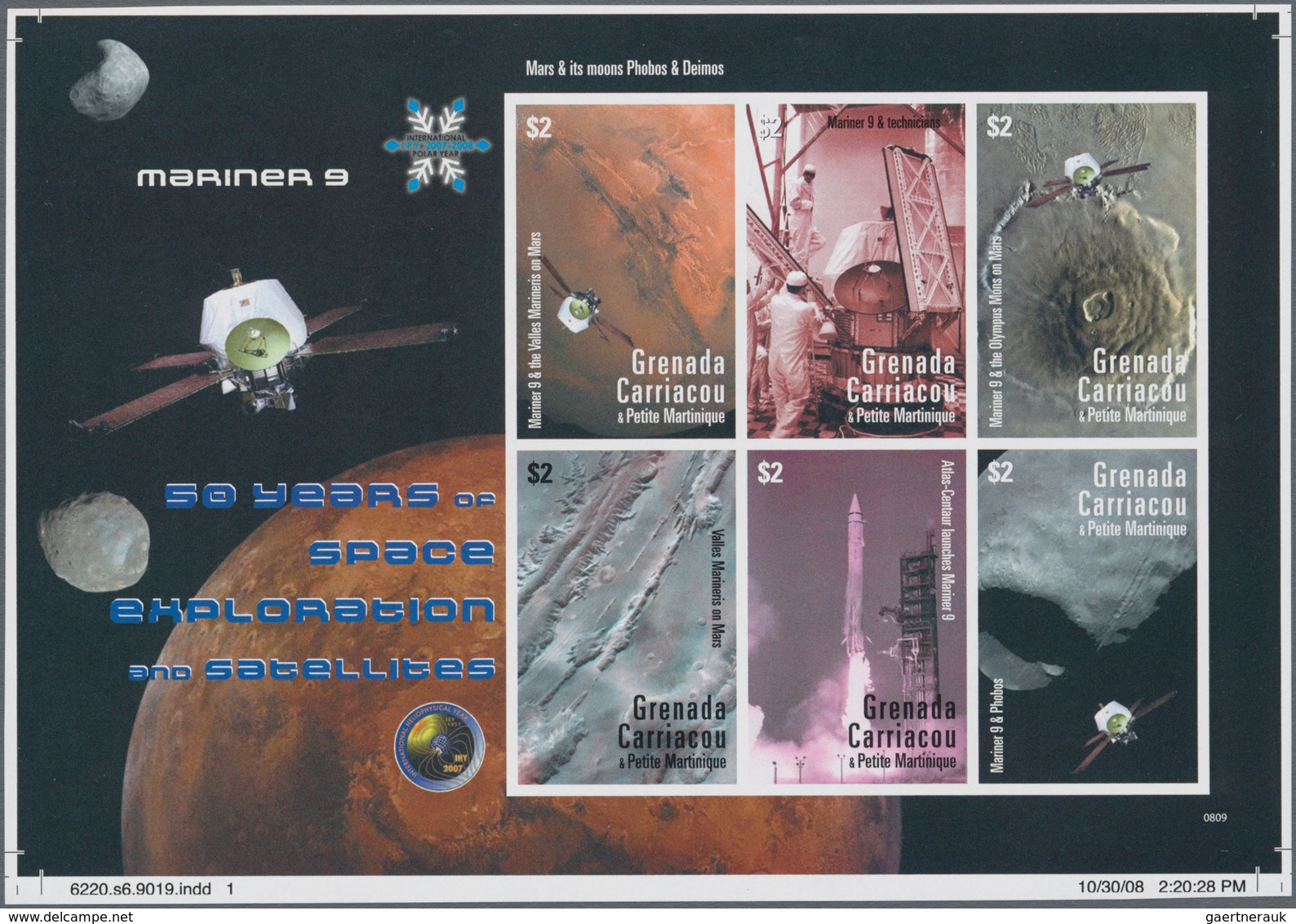 Thematik: Raumfahrt / Astronautics: 2008, GRENADA-CARRIACOU: 50 Years Of Space Exploration Complete - Autres & Non Classés