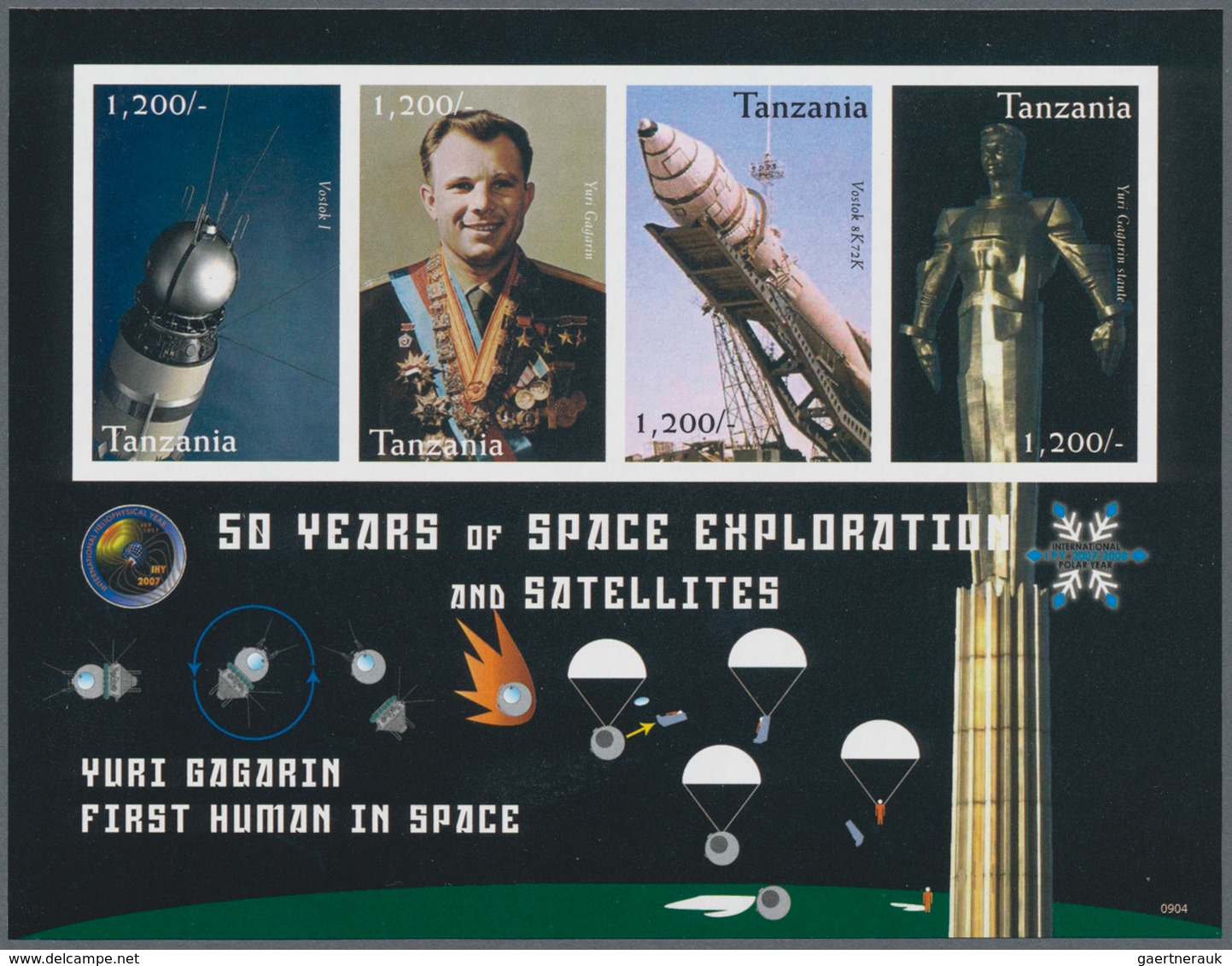 Thematik: Raumfahrt / Astronautics: 2009, Tanzania. Imperforate Miniature Sheet Of 4 For The Series - Other & Unclassified