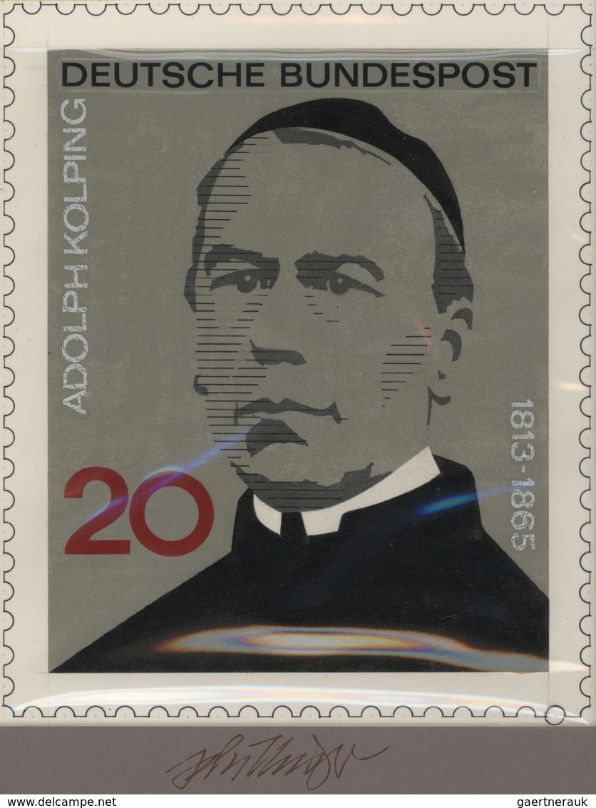 Thematik: Religion / Religion: 1965, Bund, Nicht Angenommener Künstlerentwurf (20x17) Von Prof. H.Sc - Sonstige & Ohne Zuordnung