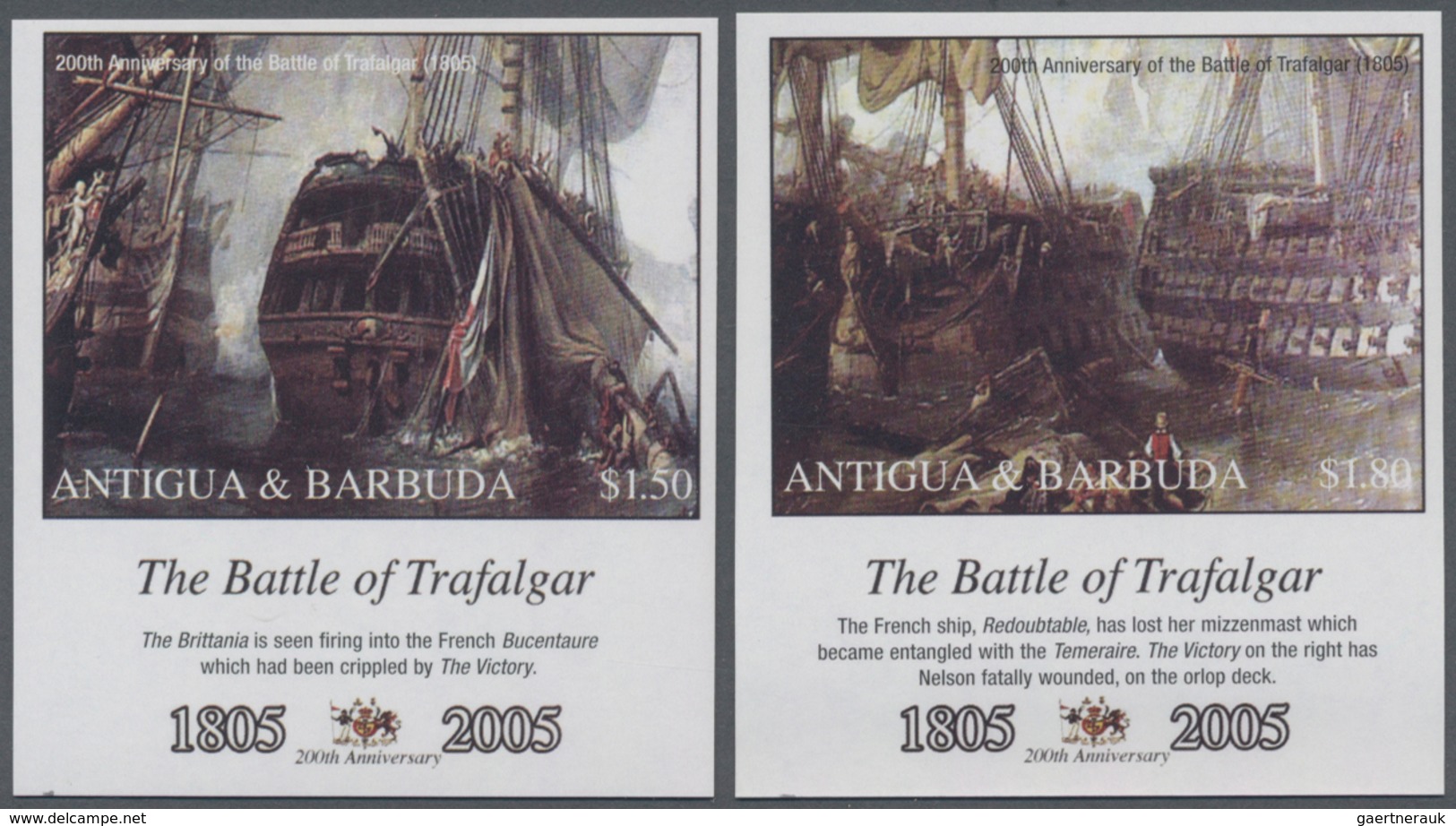 Thematik: Schiffe / Ships: 2005, ANTIGUA & BARBUDA: 200th Anniversary Of The 'Battle Of Trafalgar' C - Ships