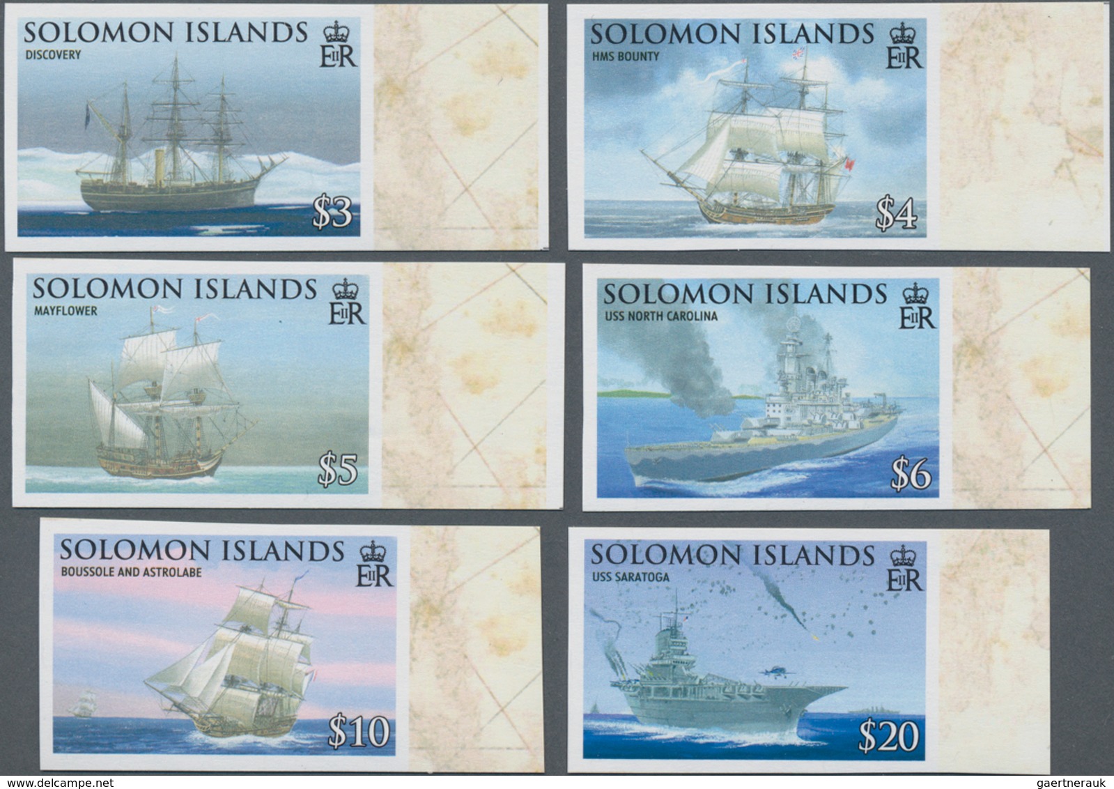 Thematik: Schiffe / Ships: 2009, SOLOMON ISLANDS: History Of Seafaring Complete IMPERFORATE Set Of S - Ships