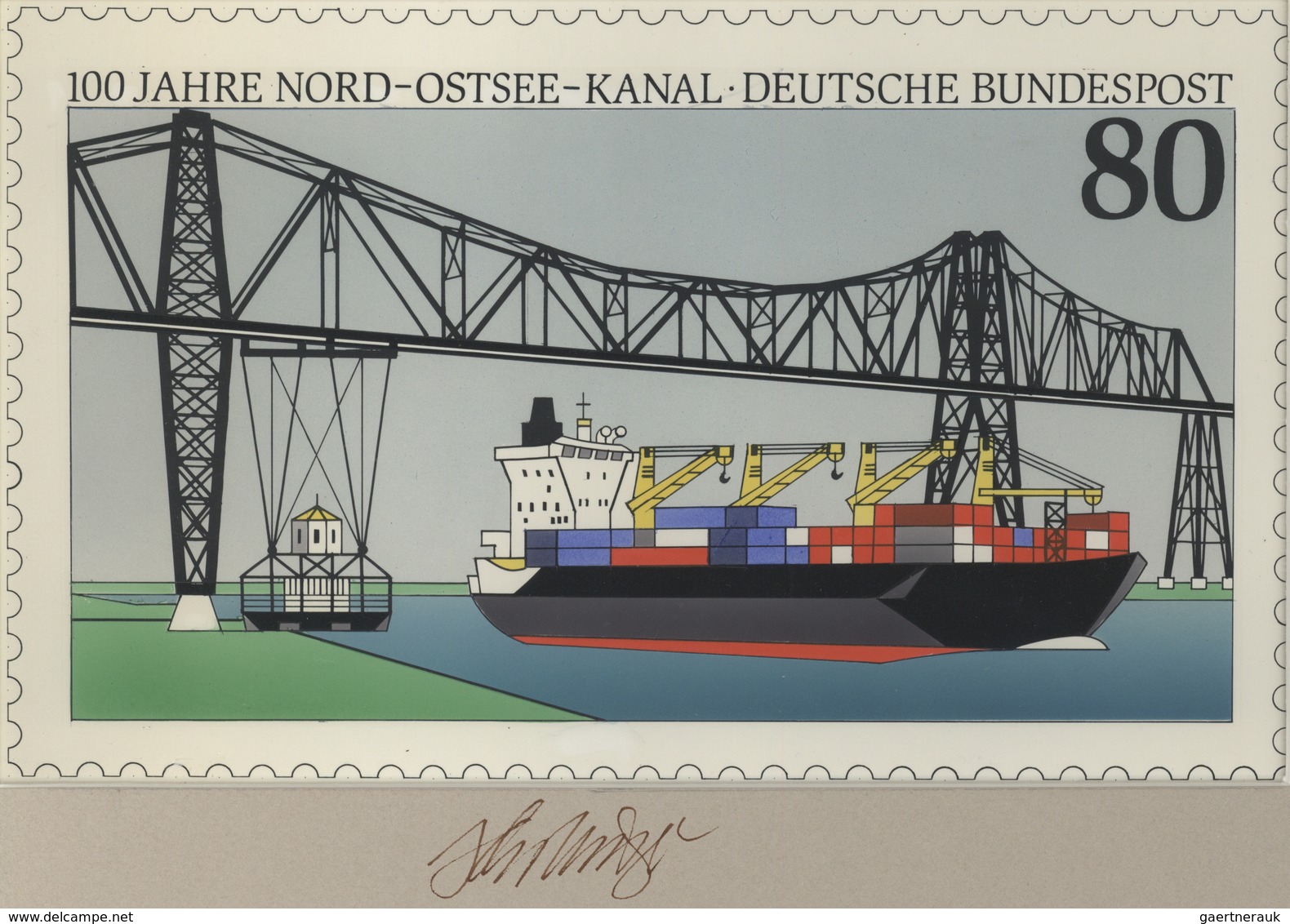 Thematik: Schiffe-Handelsschiffe / Ships-merchant Ships: 1992, Bund, Nicht Angenommener Künstlerentw - Boten