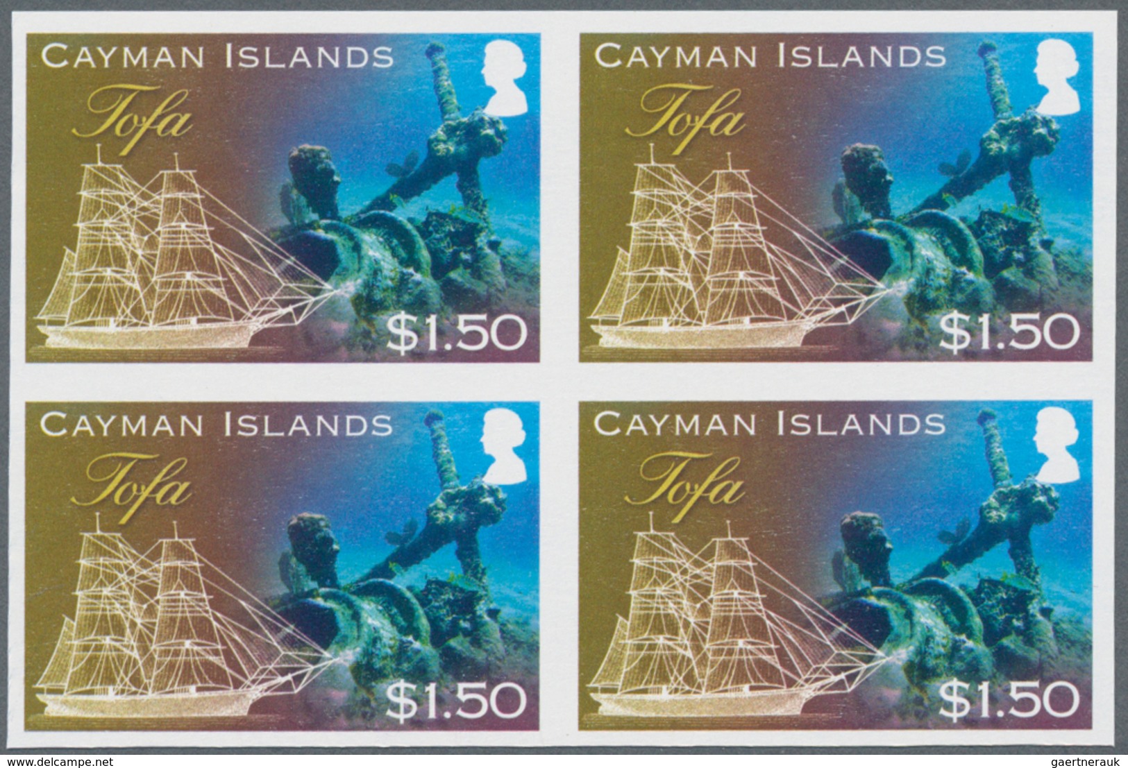 Thematik: Schiffe-Segelschiffe / Ships-sailing Ships: 2013, Cayman Islands. Imperforate Block Of 4 F - Schiffe