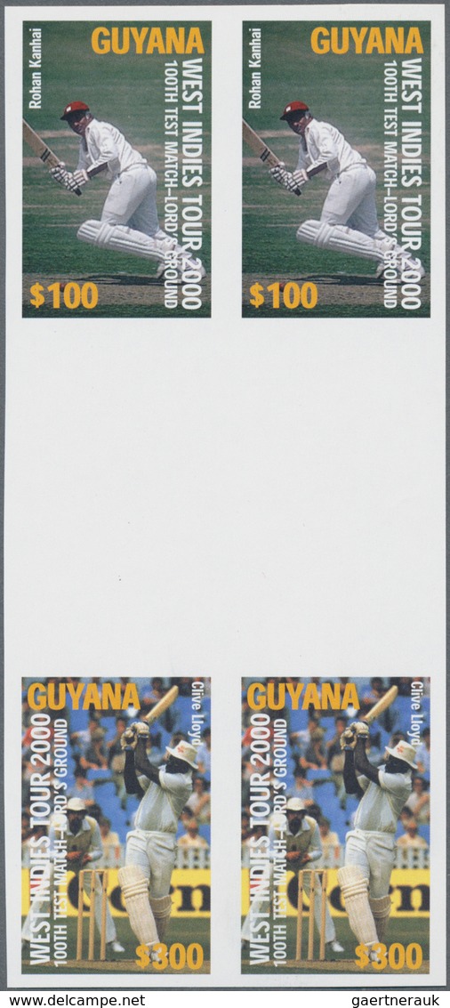 Thematik: Sport / Sport: 2000, GUYANA: Cricket 100th Test Match - Lord's Ground London Complete Set - Other & Unclassified