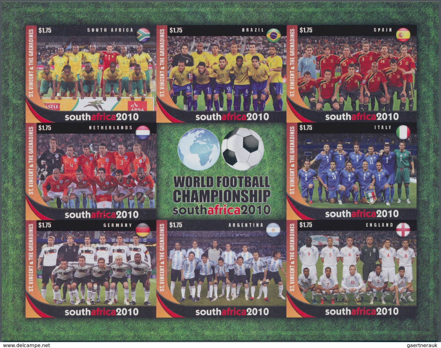 Thematik: Sport-Fußball / Sport-soccer, Football: 2010, St. Vincent. IMPERFORATE Miniature Sheet Of - Other & Unclassified