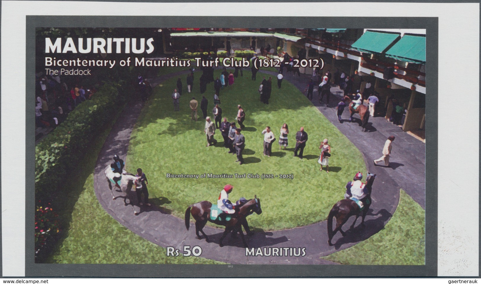 Thematik: Sport-Pferdesport / Sport Equestrian Sports: 2012, MAURITIUS: Bicentenary Of Mauritius Tur - Horses