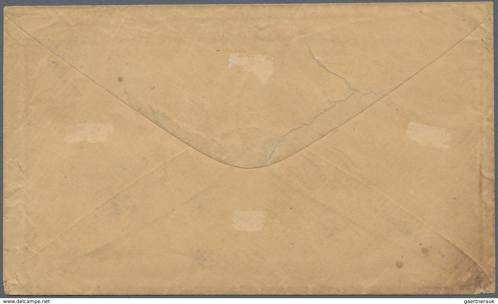 Thematik: Tabak / Tobacco: 1854 (ca.), USA: Stat. Envelope Washington 3c. Red On Buff Embossed Oval - Tobacco