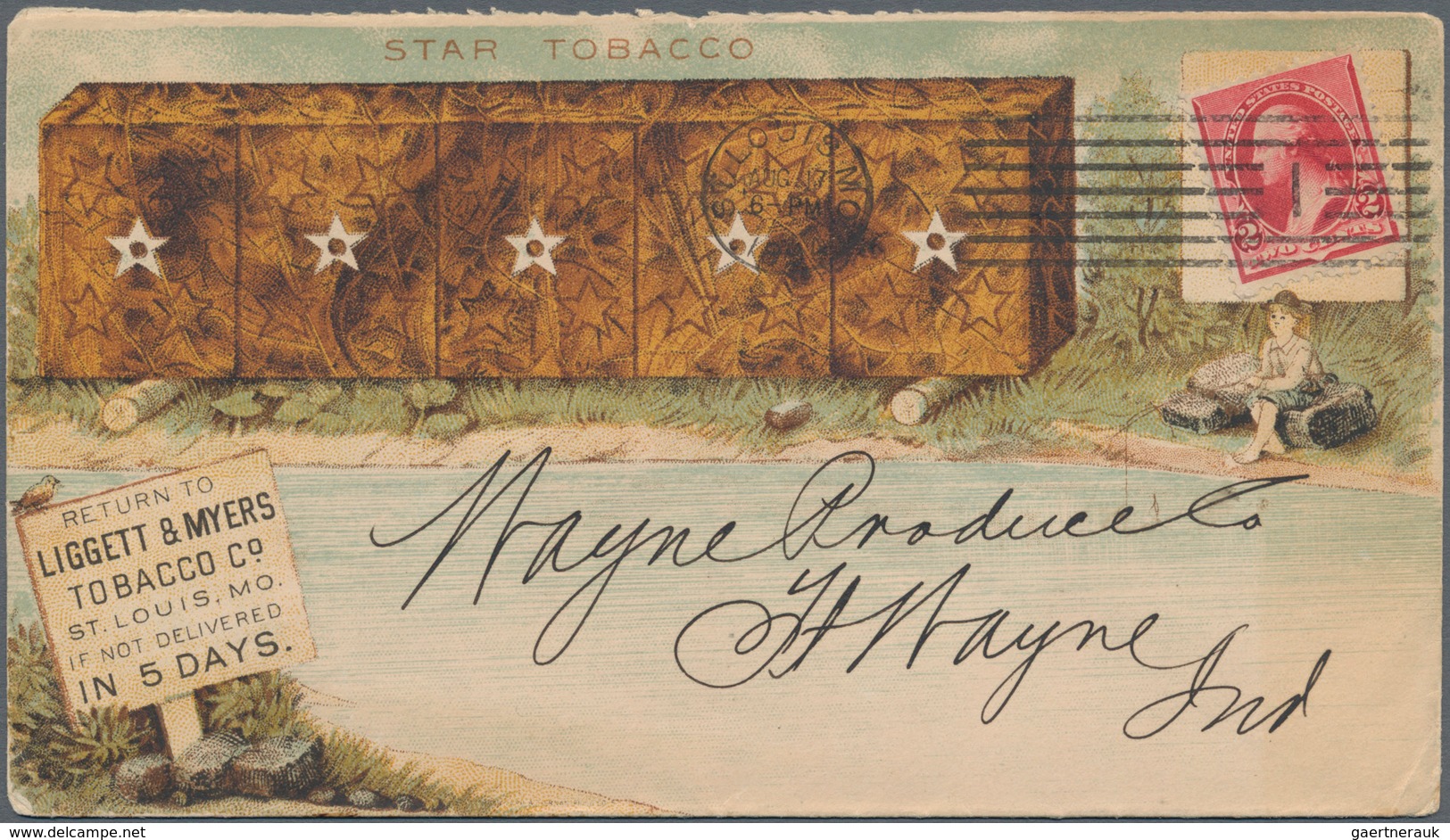 Thematik: Tabak / Tobacco: 1894/1895, USA: Two Covers Bearing Diff. 2c. Stamps Used From St. Louis ( - Tobacco
