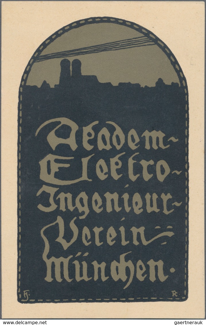 Thematik: Technik-Elektrizität / Technique-electricity: 1912 (approx), Bavaria. Private Postal Card - Electricity