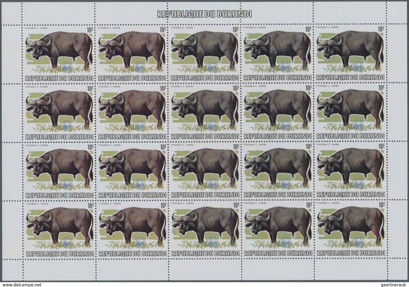 Thematik: Tiere, Fauna / Animals, Fauna: 1982, Burundi. African Wildlife Complete Set Of 13 From 2fr - Sonstige & Ohne Zuordnung