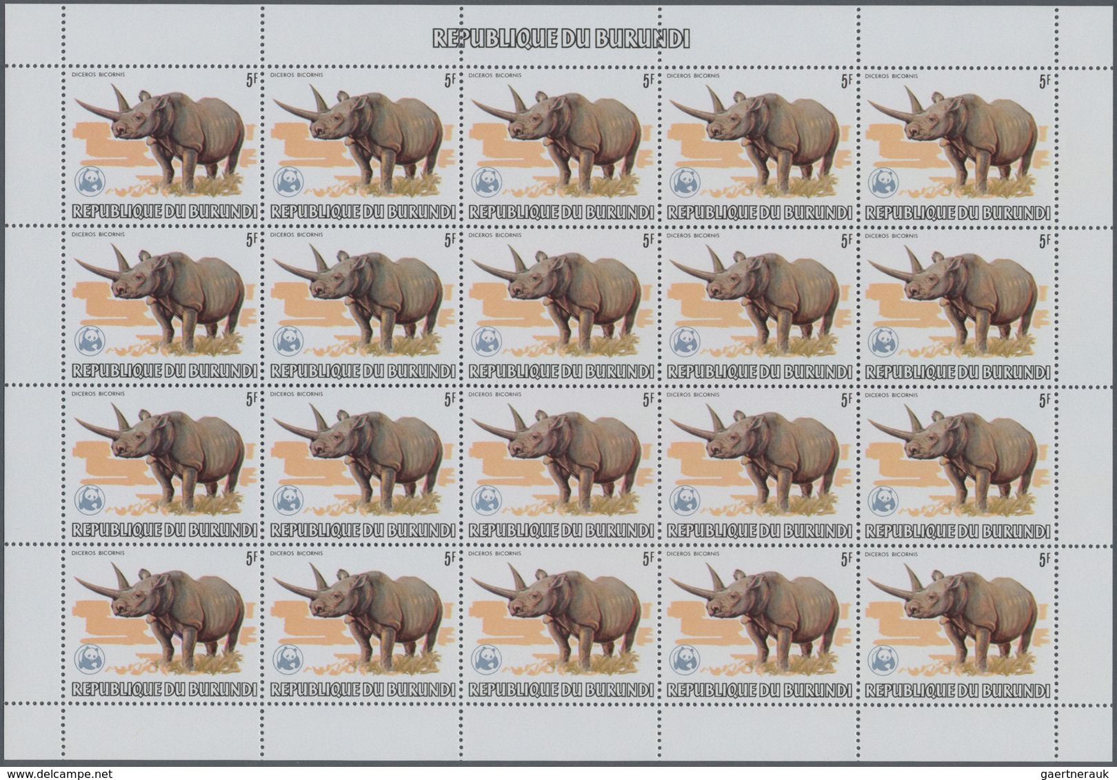Thematik: Tiere, Fauna / Animals, Fauna: 1982, Burundi. African Wildlife Complete Set Of 13 From 2fr - Autres & Non Classés