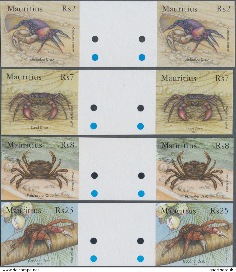 Thematik: Tiere, Fauna / Animals, Fauna: 2006, MAURITIUS: Land And Freshwater Crabs Complete Set Of - Sonstige & Ohne Zuordnung