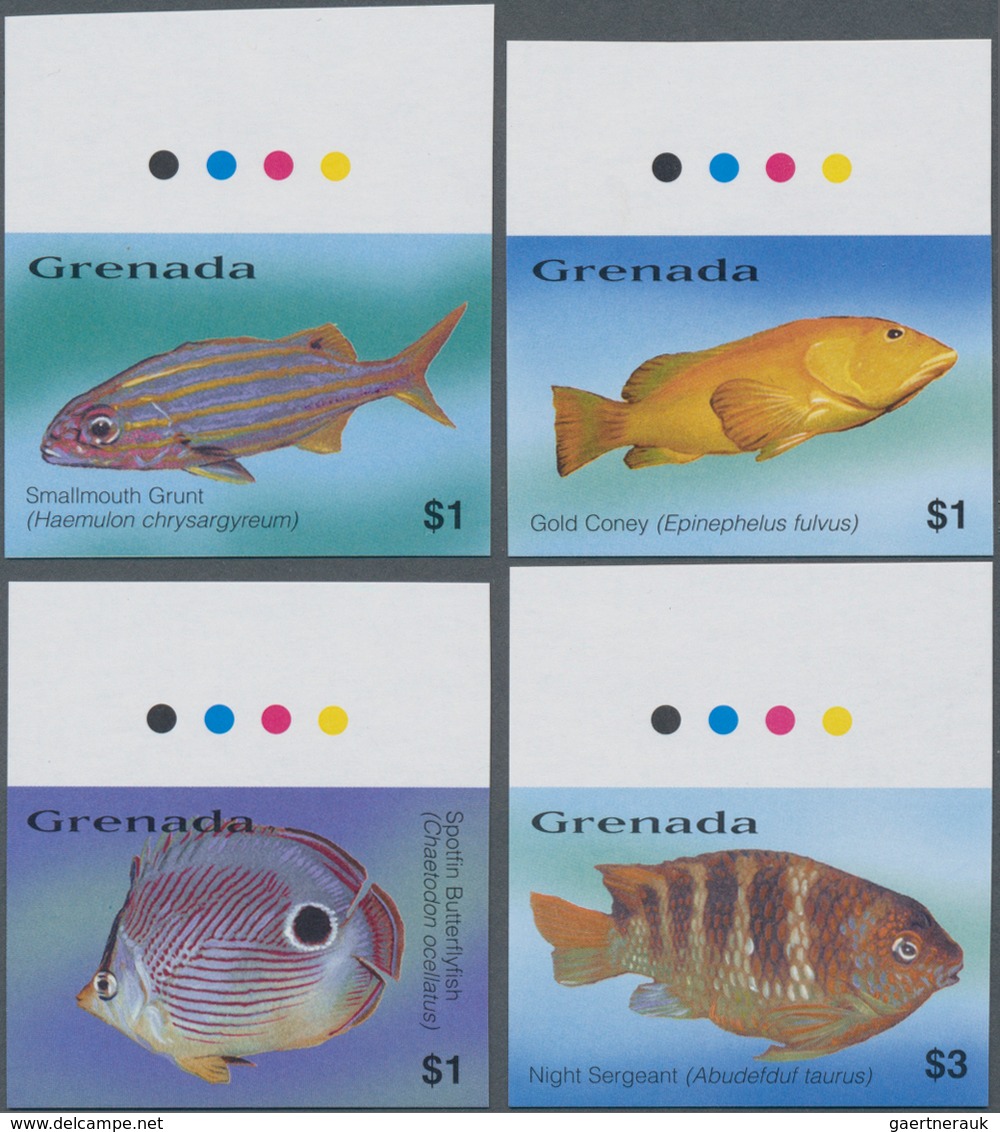 Thematik: Tiere-Fische / Animals-fishes: 2003, GRENADA: Fishes Of The Caribbean Complete IMPERFORATE - Fishes