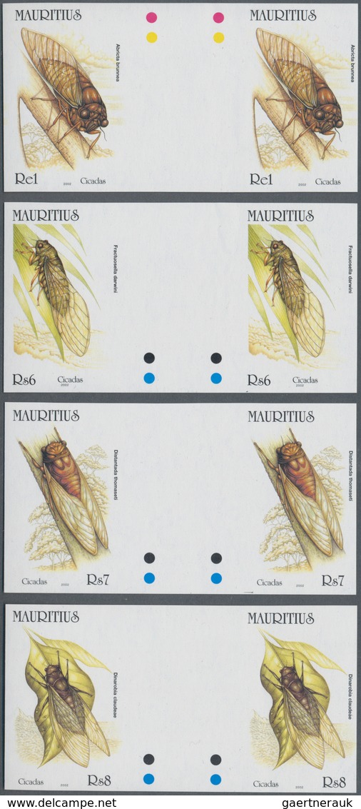 Thematik: Tiere-Insekten / Animals-insects: 2002, MAURITIUS: Cicadas Complete Set Of Four In Horizon - Other & Unclassified