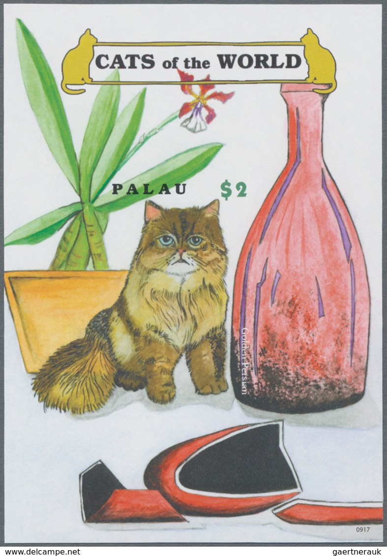 Thematik: Tiere-Katzen / Animals-cats: 2009, Palau. IMPERFORATE Souvenir Sheet For The Issue "Pet Ca - Domestic Cats