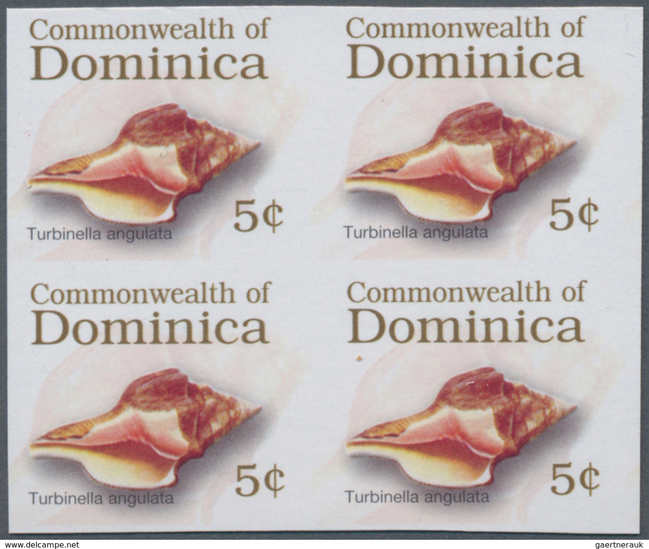 Thematik: Tiere-Meerestiere / Animals-sea Animals: 2006, Dominica. Imperforate Block Of 4 For The 5c - Marine Life