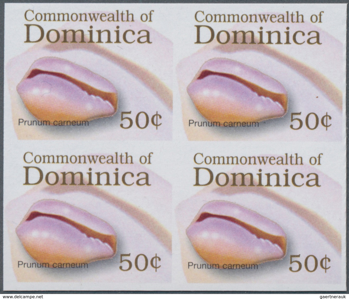 Thematik: Tiere-Meerestiere / Animals-sea Animals: 2006, Dominica. Imperforate Block Of 4 For The 50 - Marine Life